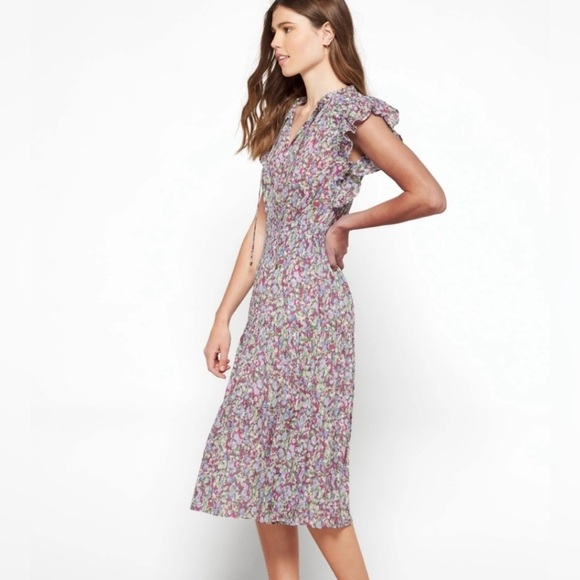 NWT Lauren Ralph Lauren Women's Size 22W Multicolor Floral Crinkled Cotton Dress - Picture 2 of 14